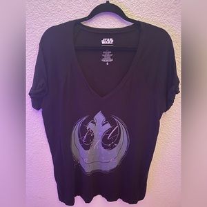 Torrid Size 0 Star Wars Rebel Alliance Black V- Neck Short Sleeve T-Shirt